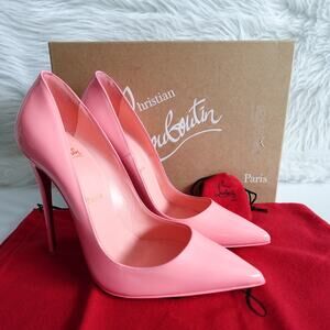 Christian Louboutin So Kate 120 Patent Leather Pumps in Bubblegum Pink New 38.5